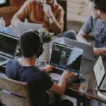Professional high-tech modern digital workspace showcasing ethical digital business analytics and financial growth tools for 2026